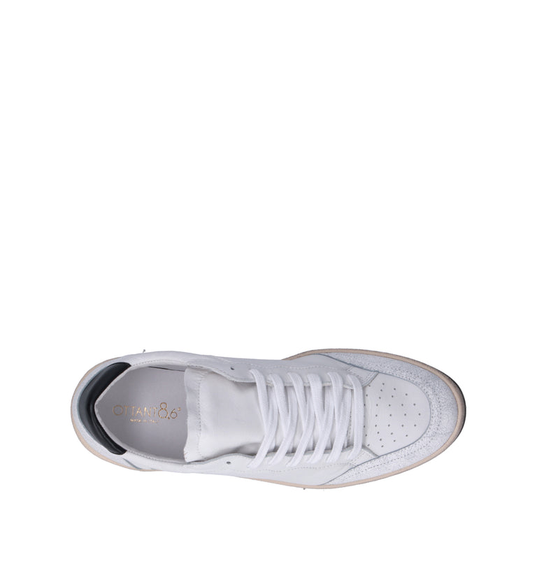 OTTANT8,6 Sneaker uomo bianca/nera in pelle