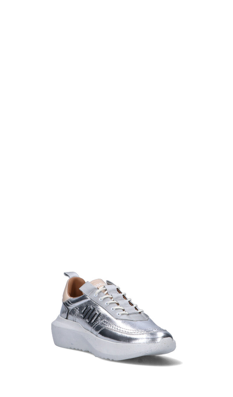 ESSEUTESSE Sneaker donna argento in pelle