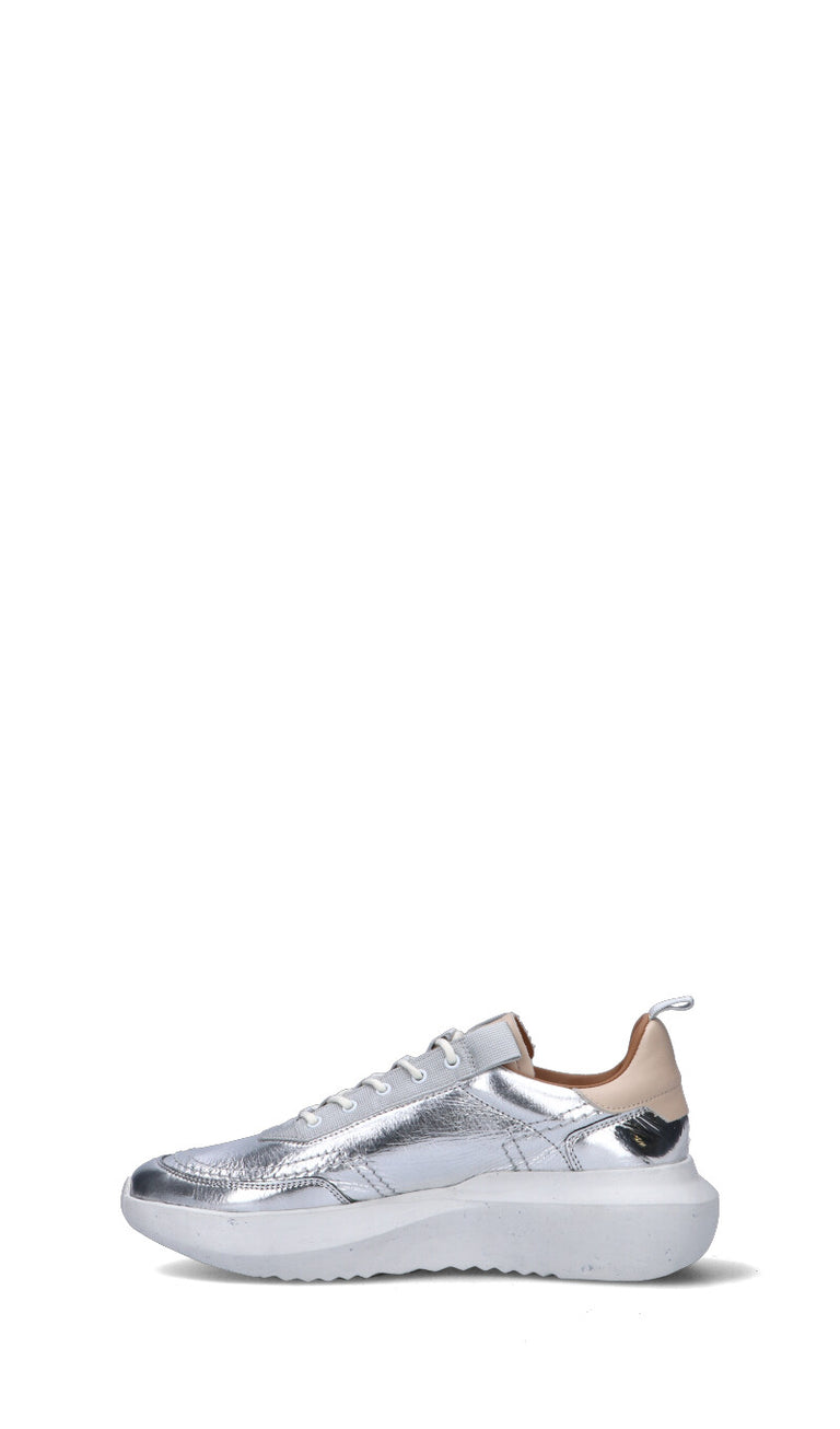 ESSEUTESSE Sneaker donna argento in pelle