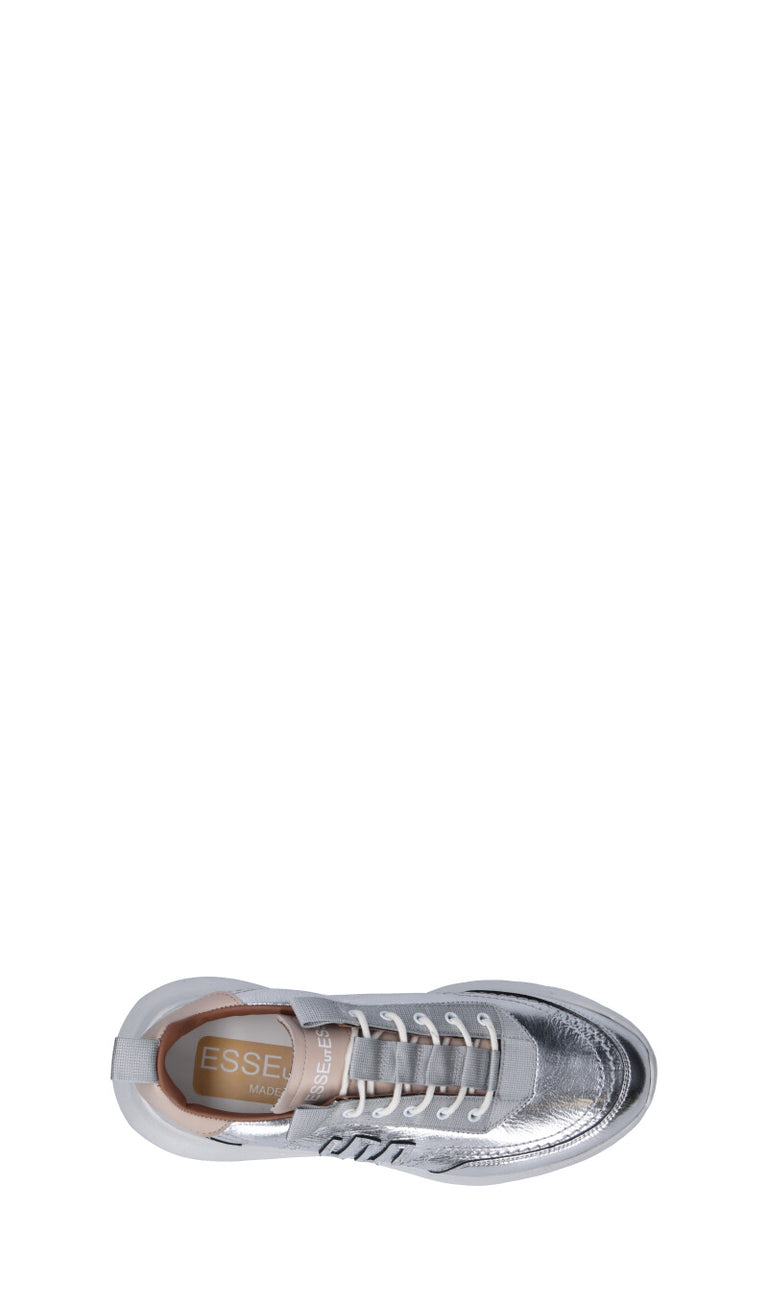 ESSEUTESSE Sneaker donna argento in pelle