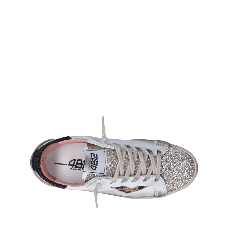 QUATTROBARRADODICI Sneaker donna bianca