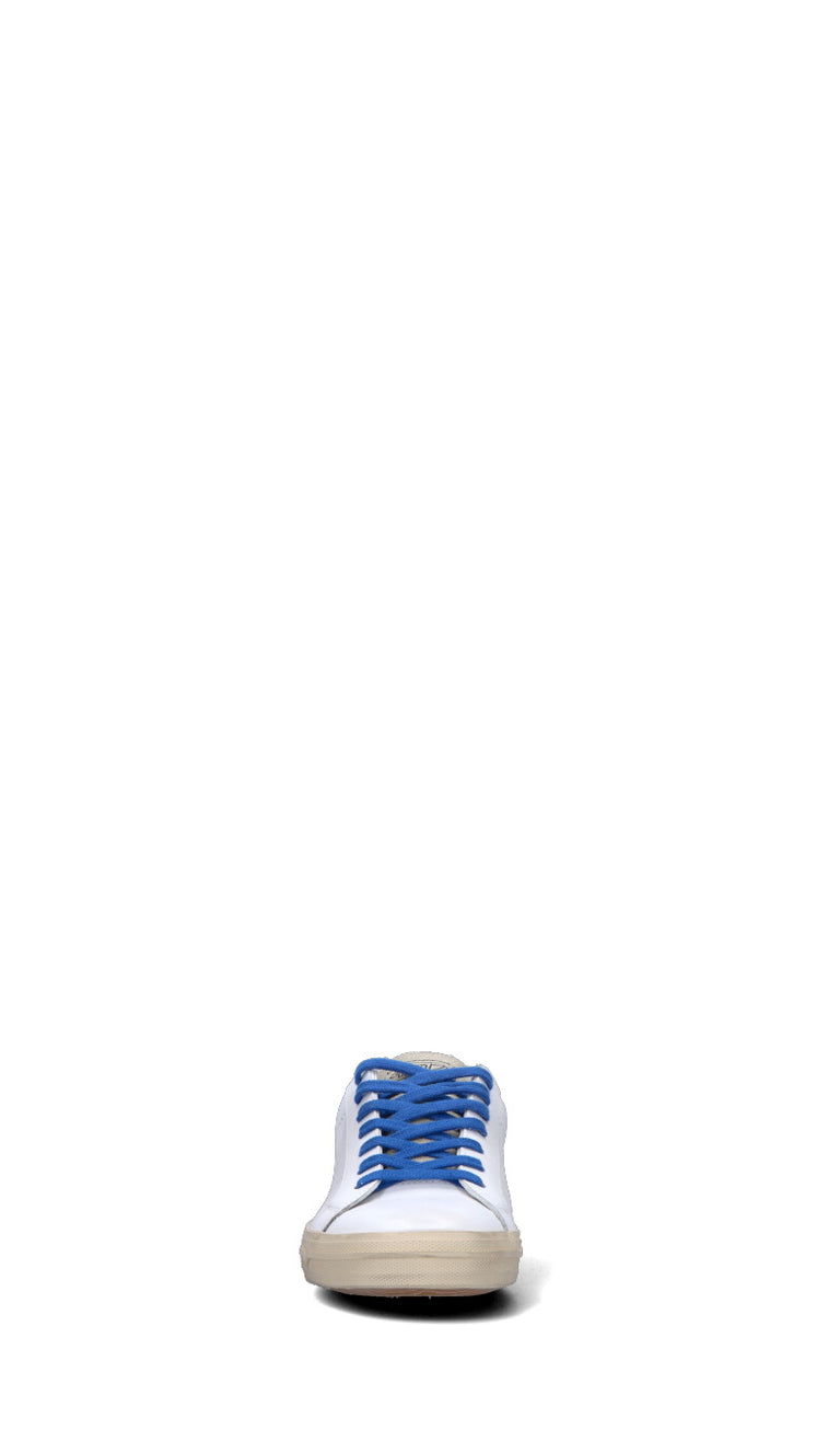 QUATTROBARRADODICI Sneaker uomo bianca/blu in pelle