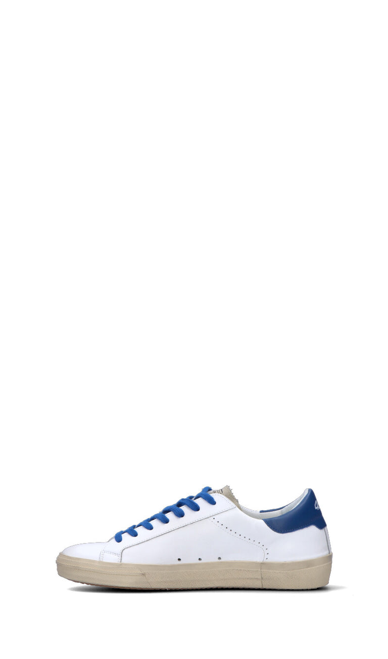 QUATTROBARRADODICI Sneaker uomo bianca/blu in pelle