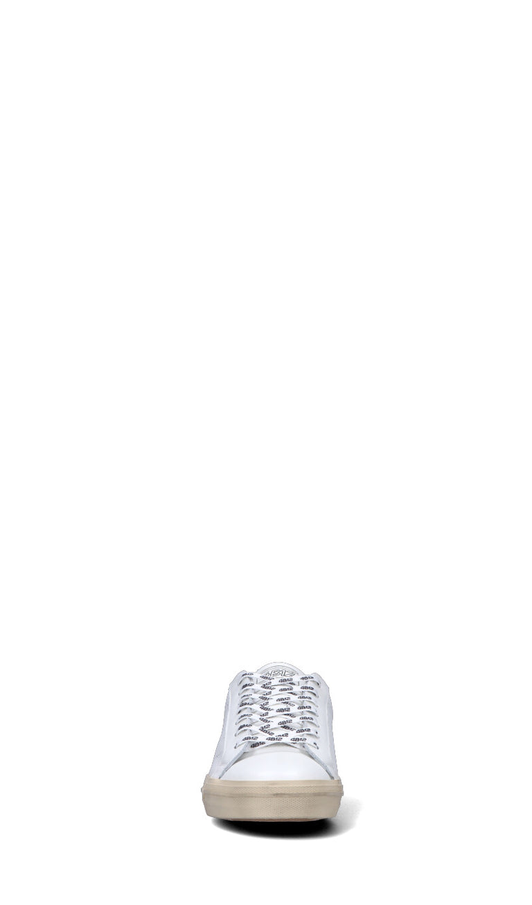 QUATTROBARRADODICI Sneaker uomo bianca in pelle