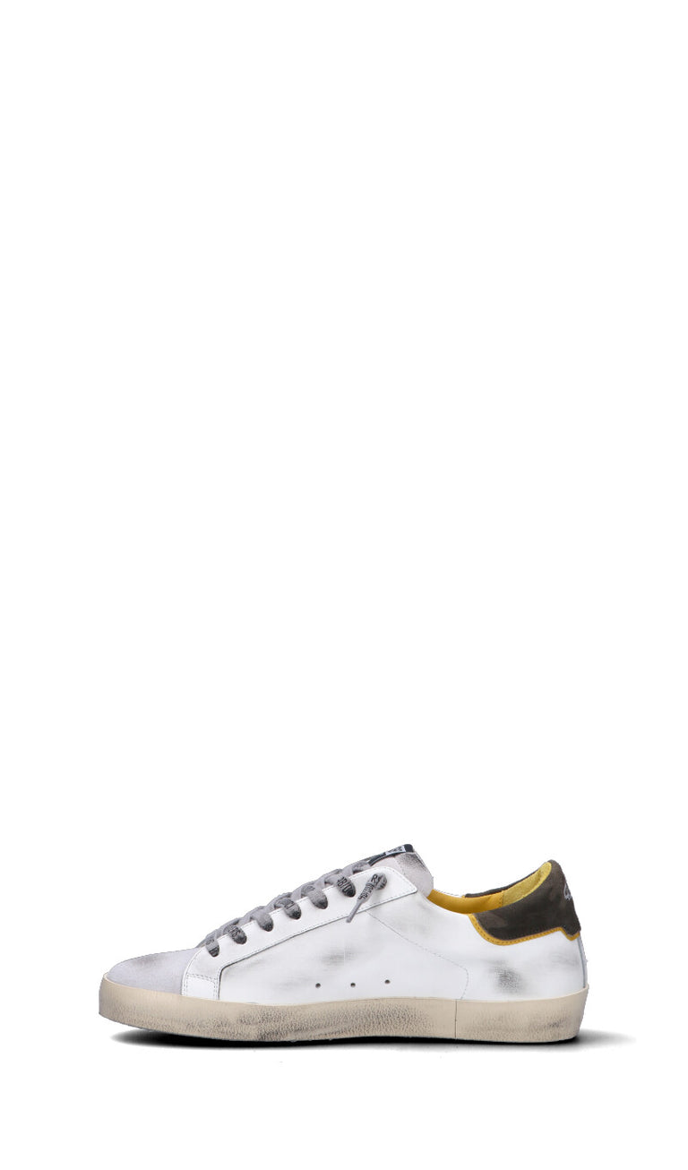 QUATTROBARRADODICI Sneaker uomo bianca in pelle
