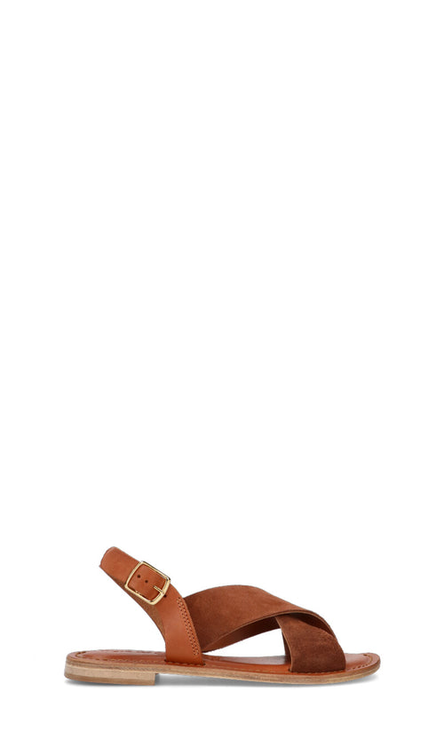 L'ANGOLO DEL CUOIO Sandalo donna cuoio in suede