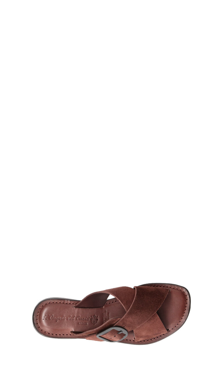 L'ANGOLO DEL CUOIO Ciabatta donna testa di moro in suede