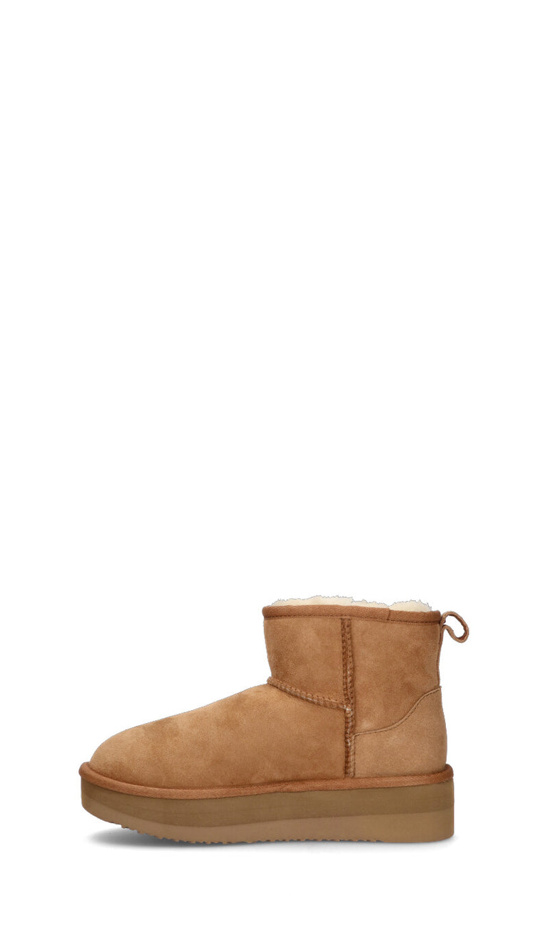 TOO LIKE Stivaletto pelo donna chestnut in suede