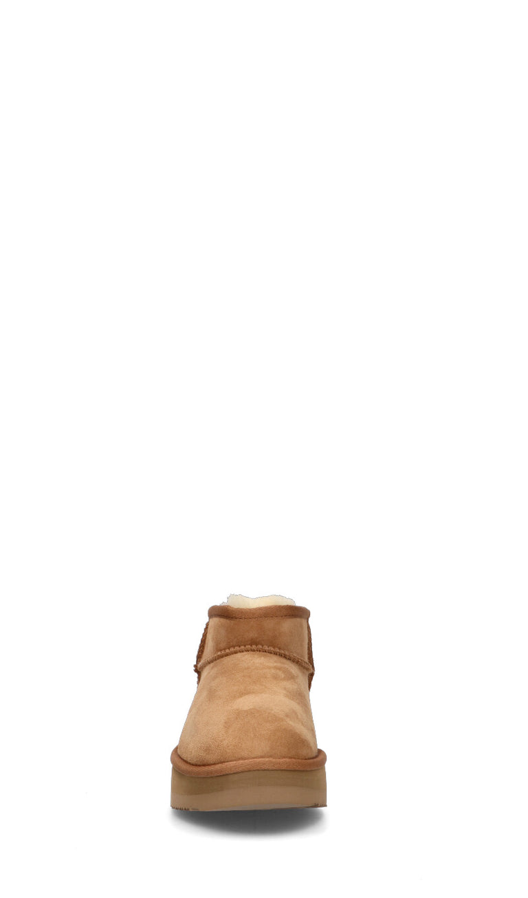 TOO LIKE Stivaletto pelo donna chestnut in suede