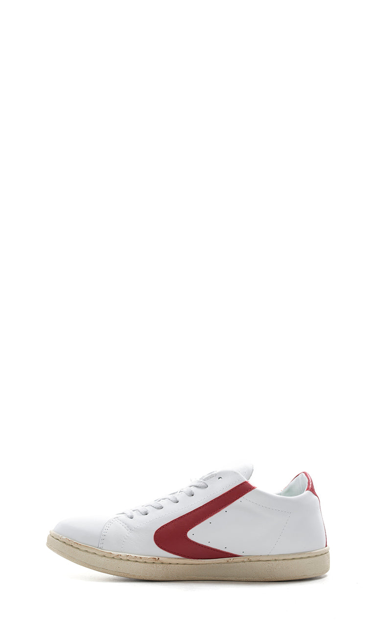 VALSPORT Sneaker uomo bianca/rossa in pelle