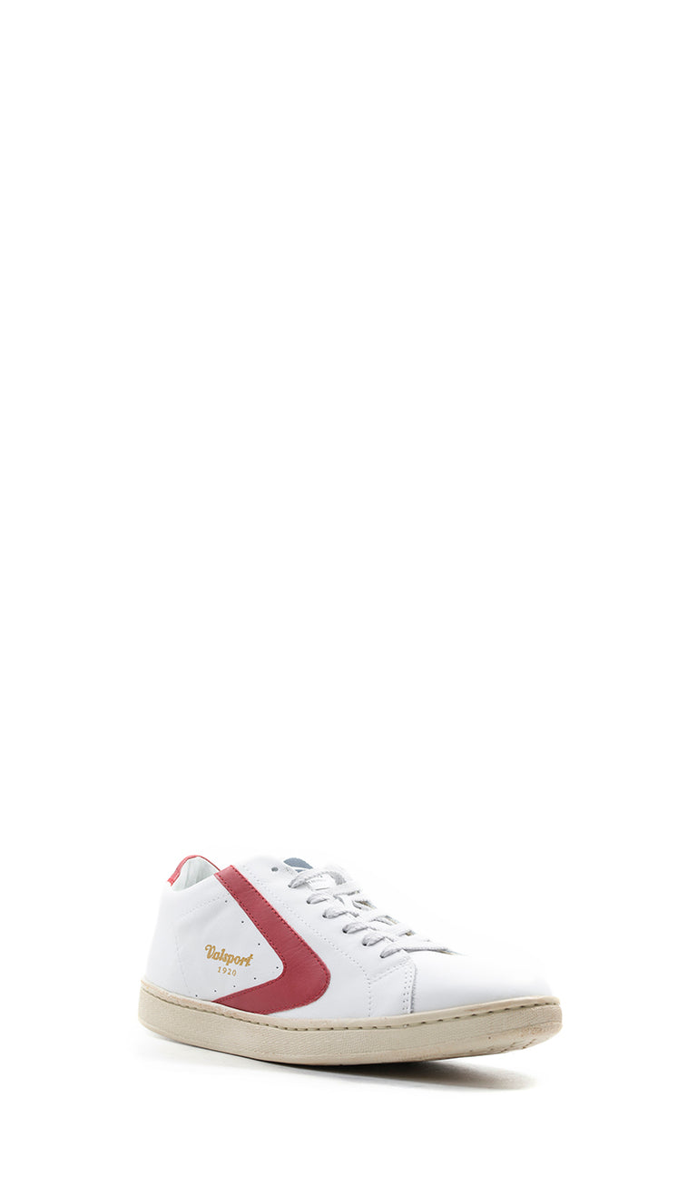VALSPORT Sneaker uomo bianca/rossa in pelle