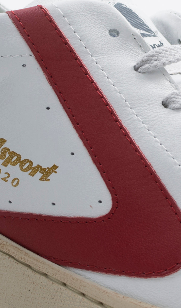 VALSPORT Sneaker uomo bianca/rossa in pelle