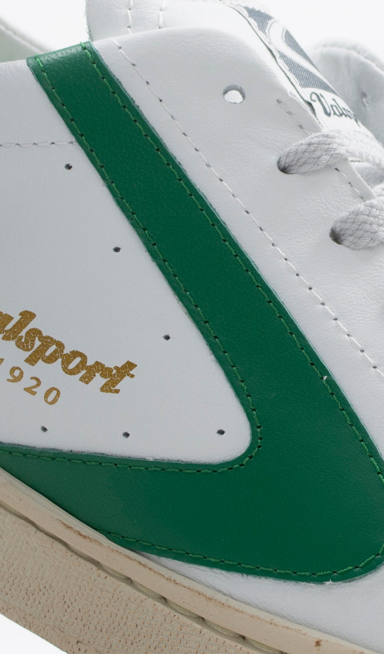 VALSPORT Sneaker uomo bianca/verde in pelle
