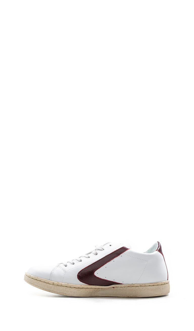 VALSPORT Sneaker uomo bianca/bordeaux in pelle