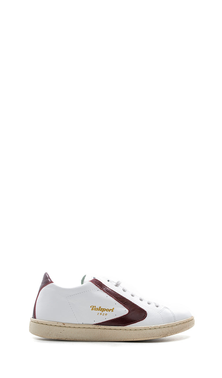 VALSPORT Sneaker uomo bianca/bordeaux in pelle