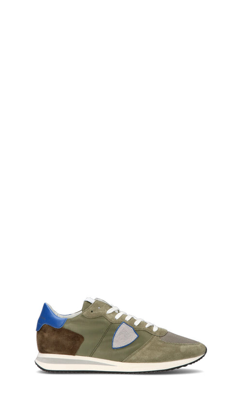 PHILIPPE MODEL Sneaker uomo verde/blu in suede