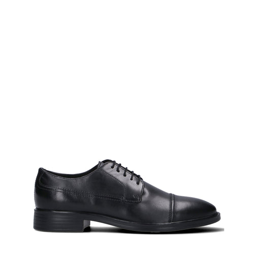 GEOX Stringata uomo nera in pelle