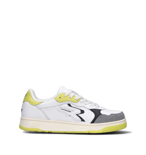 U.POWER Sneaker uomo bianca/gialla in pelle