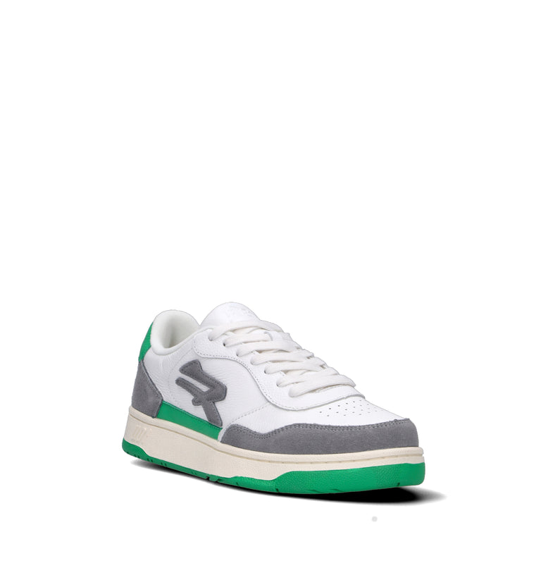 U.POWER Sneaker uomo bianca/verde in pelle