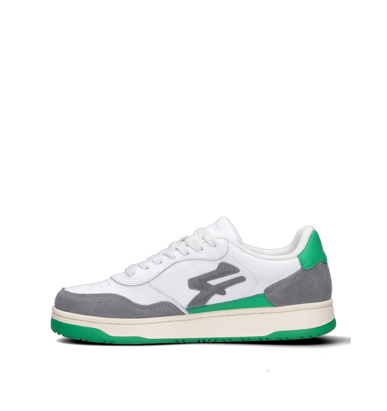 U.POWER Sneaker uomo bianca/verde in pelle
