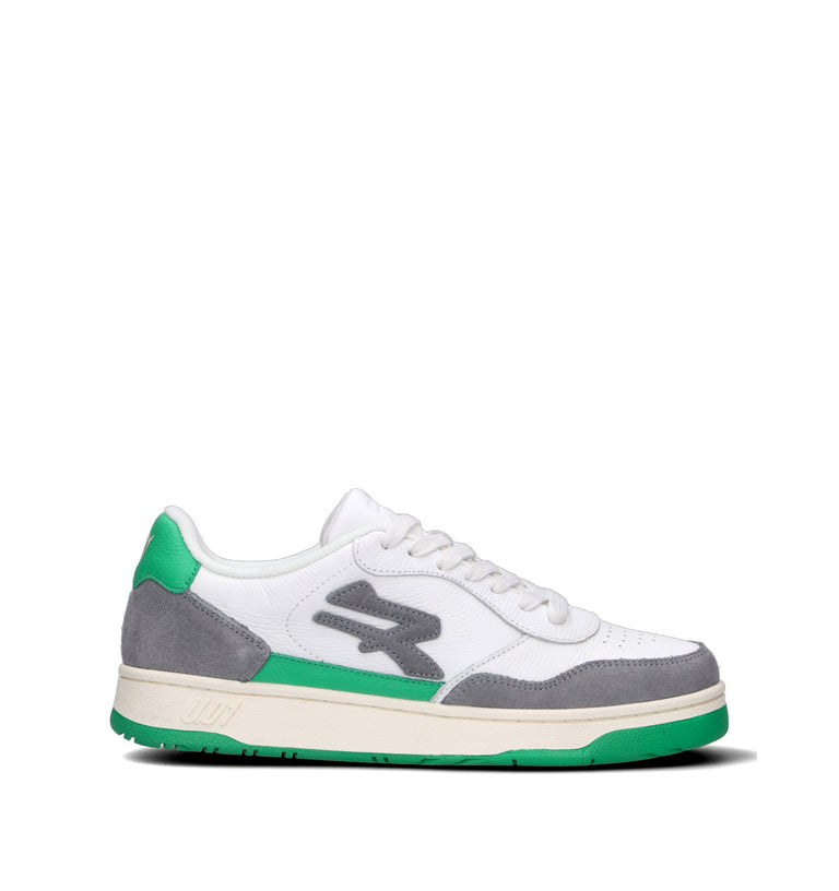 U.POWER Sneaker uomo bianca/verde in pelle