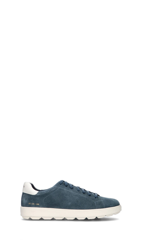 GEOX Sneaker uomo blu in suede