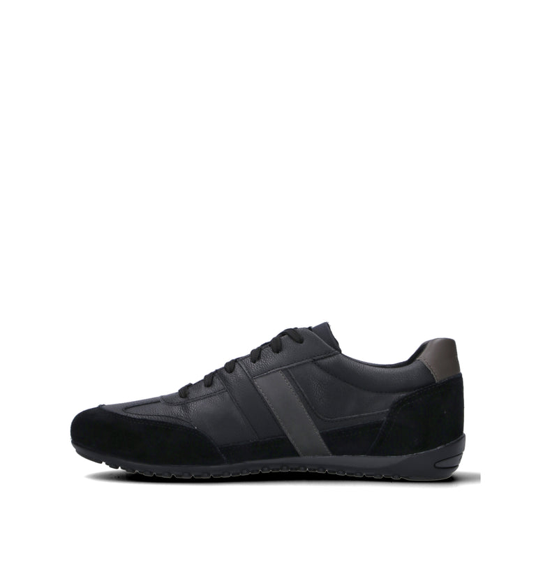 GEOX Sneaker uomo nera/grigia in pelle