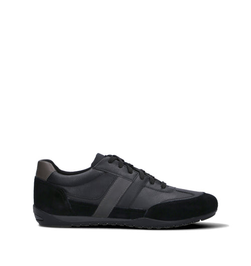 GEOX Sneaker uomo nera/grigia in pelle