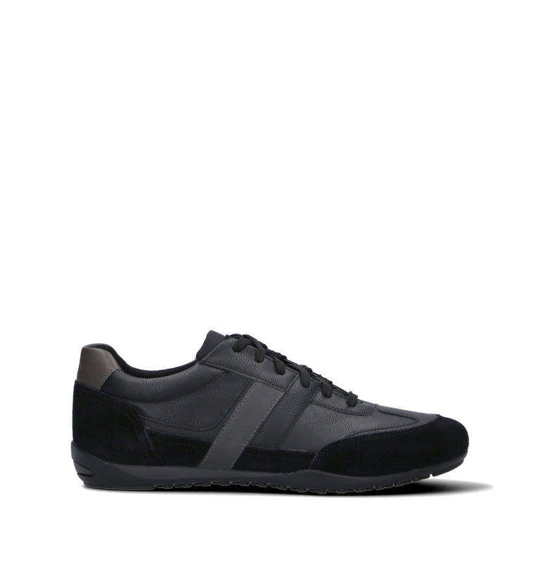 GEOX Sneaker uomo nera/grigia in pelle