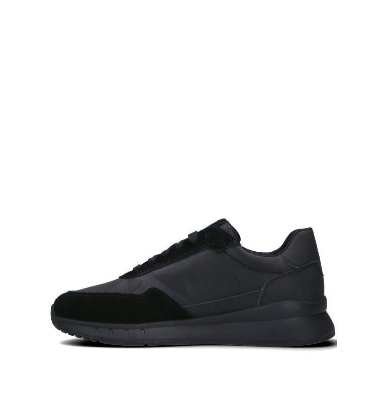 GEOX Sneaker uomo nera in pelle