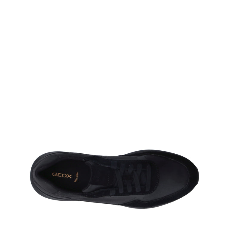 GEOX Sneaker uomo nera in pelle