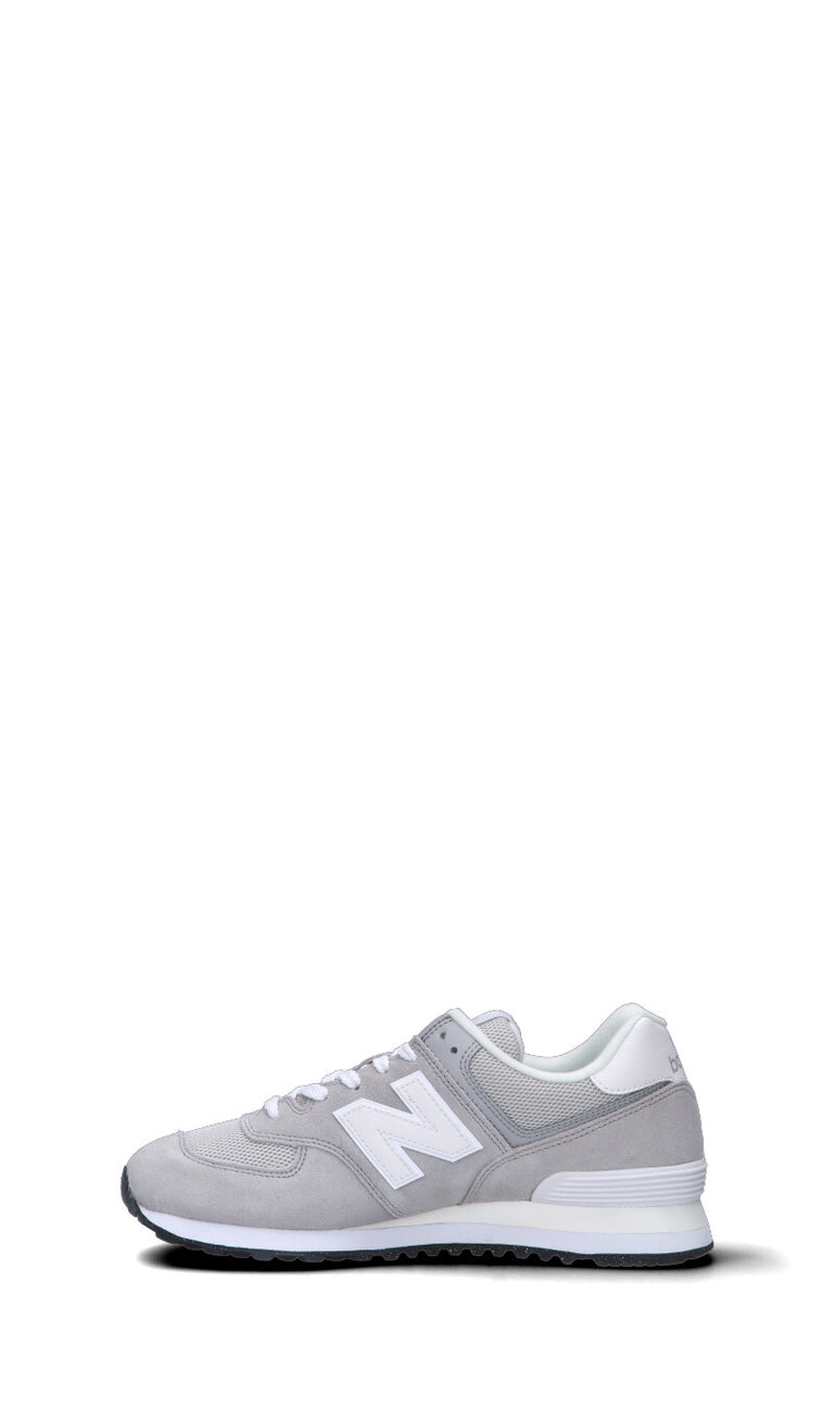 NEW BALANCE Sneaker uomo grigia/bianca in suede