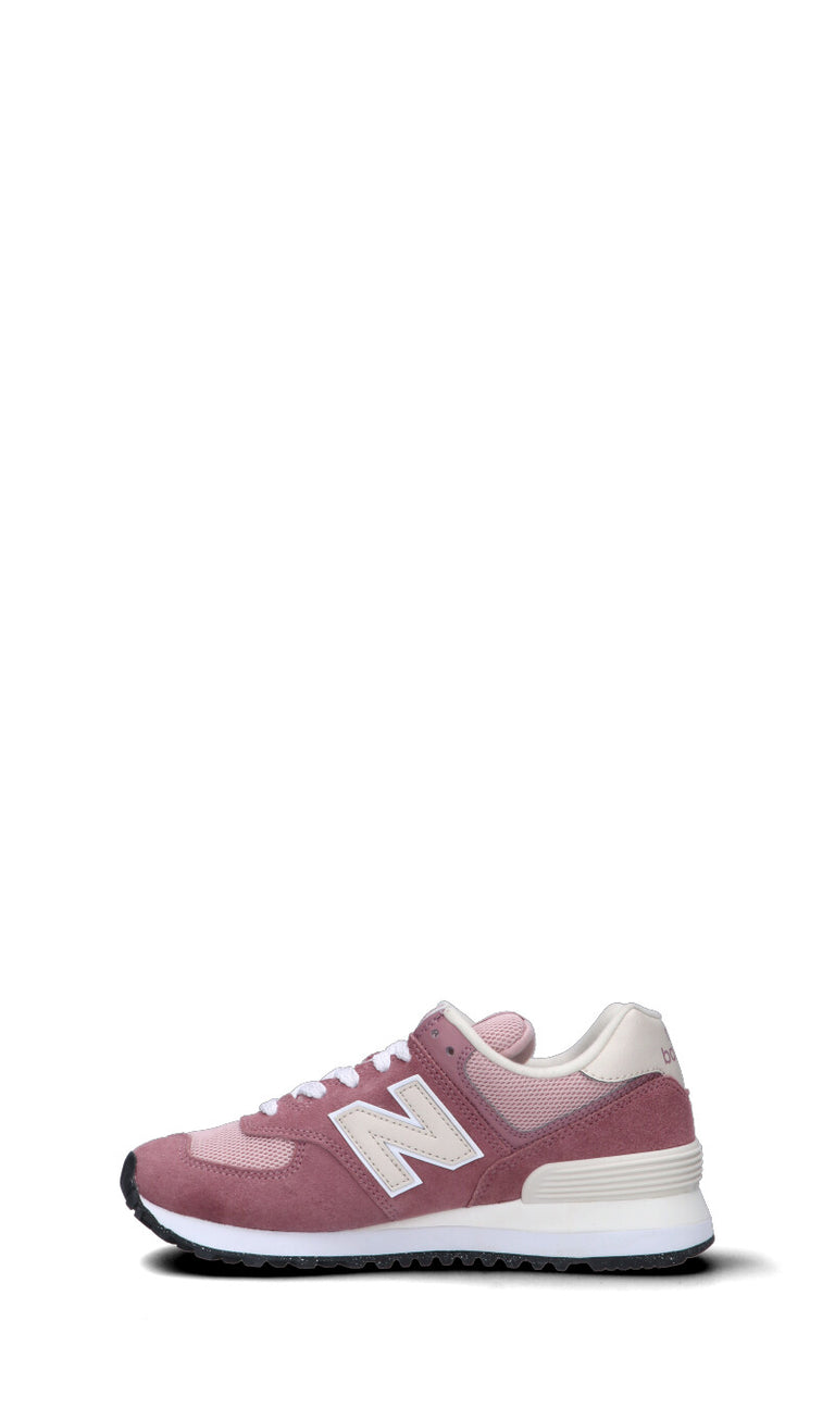 NEW BALANCE Sneaker donna rosa/panna in suede