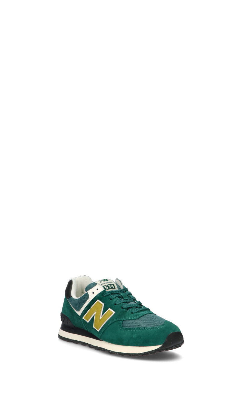 NEW BALANCE 574 Sneaker uomo verde in suede