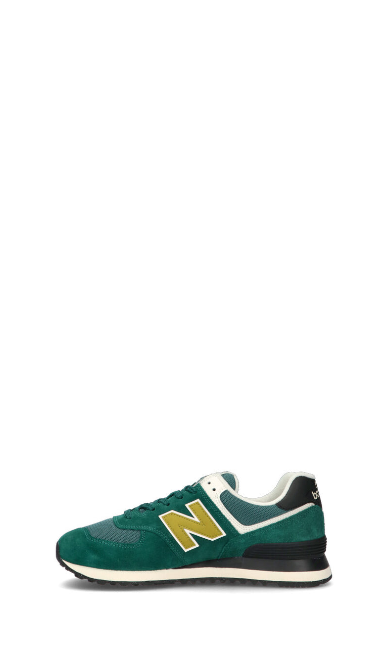 NEW BALANCE 574 Sneaker uomo verde in suede