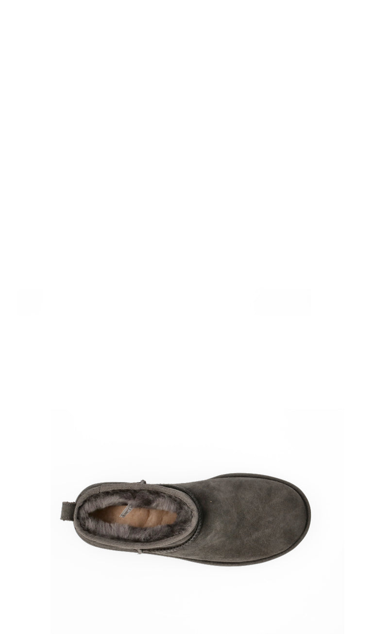 UGG CLASSIC ULTRA MINI Tronchetto donna grigio in suede
