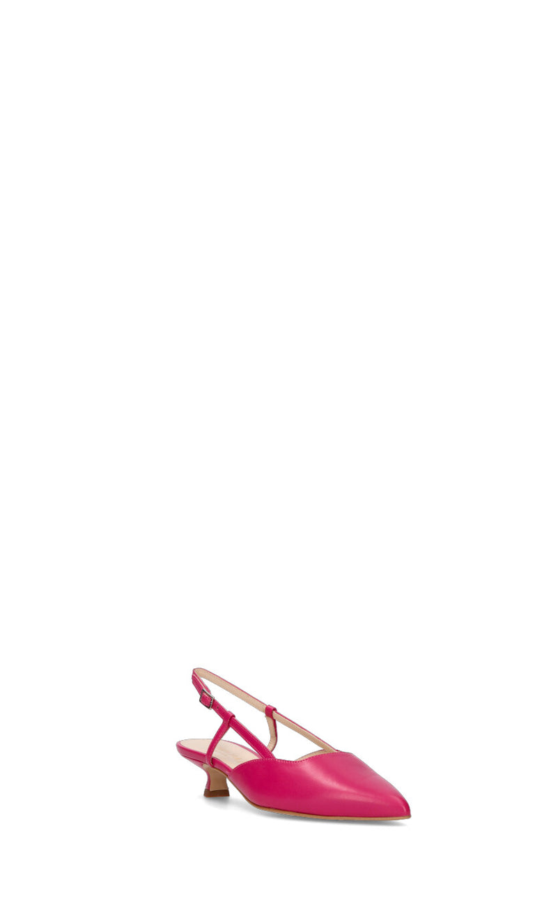 REBECCA VAN DIK Slingback donna fucsia in pelle