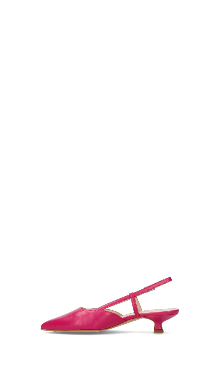 REBECCA VAN DIK Slingback donna fucsia in pelle