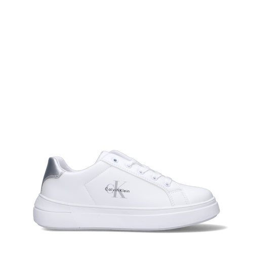CALVIN KLEIN Sneaker ragazza bianca/argento
