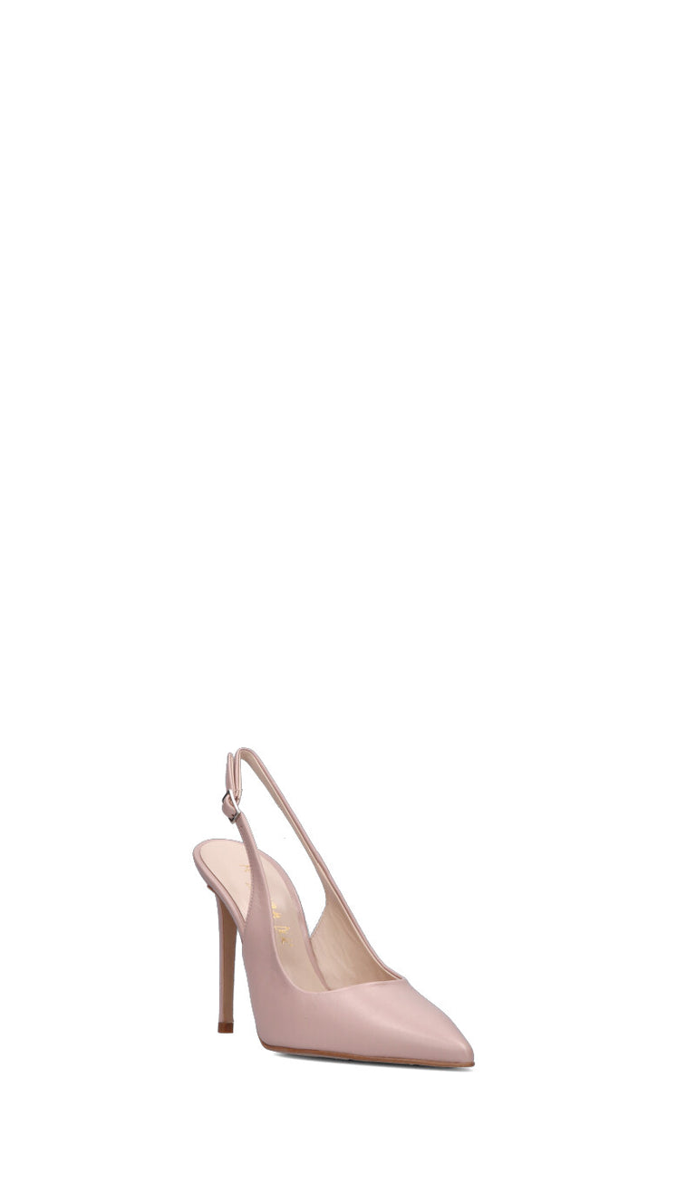 REBECCA VAN DIK Slingback donna rosa in pelle