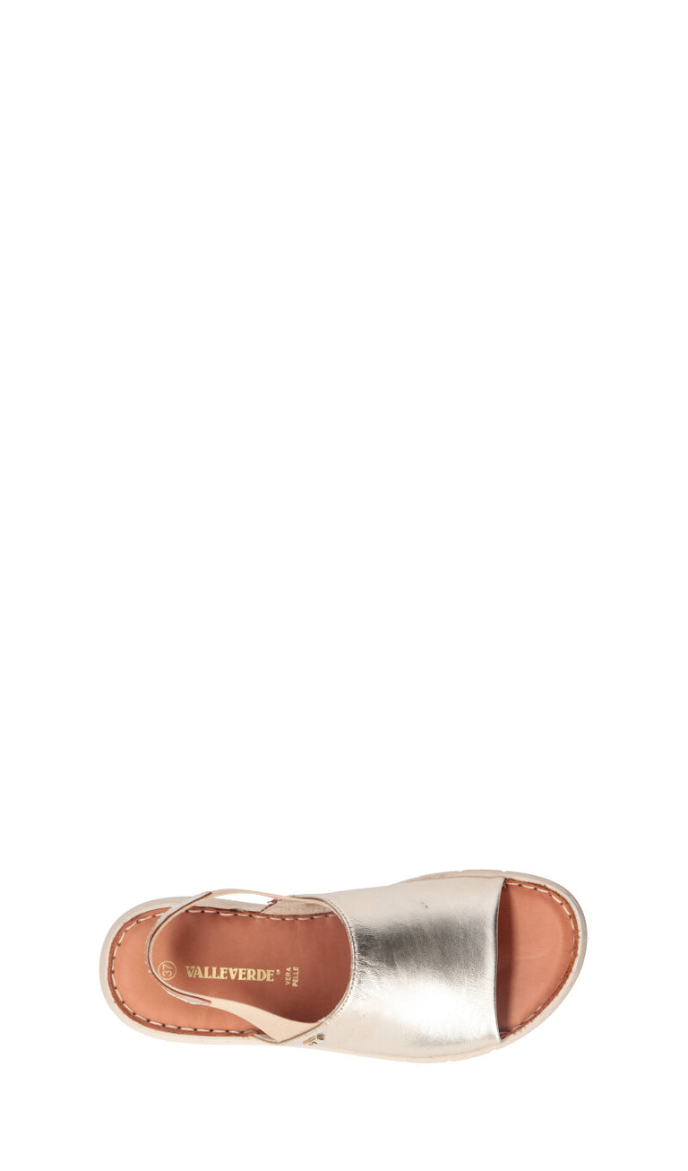 VALLEVERDE Sandalo donna platino in pelle