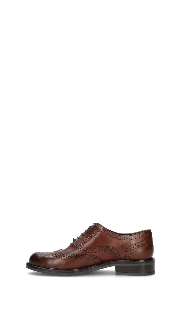 VALLEVERDE Stringata donna marrone in pelle