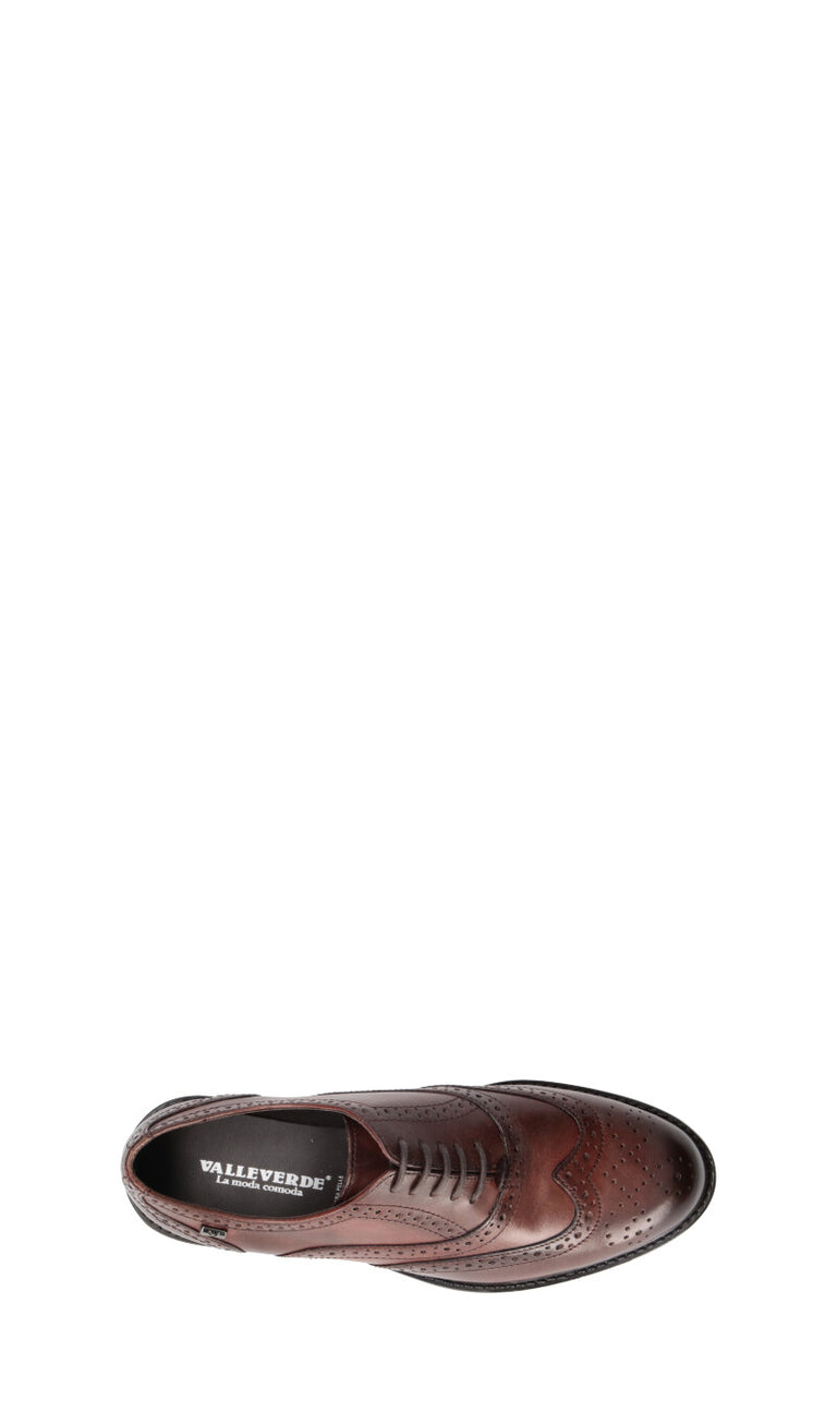 VALLEVERDE Stringata donna marrone in pelle