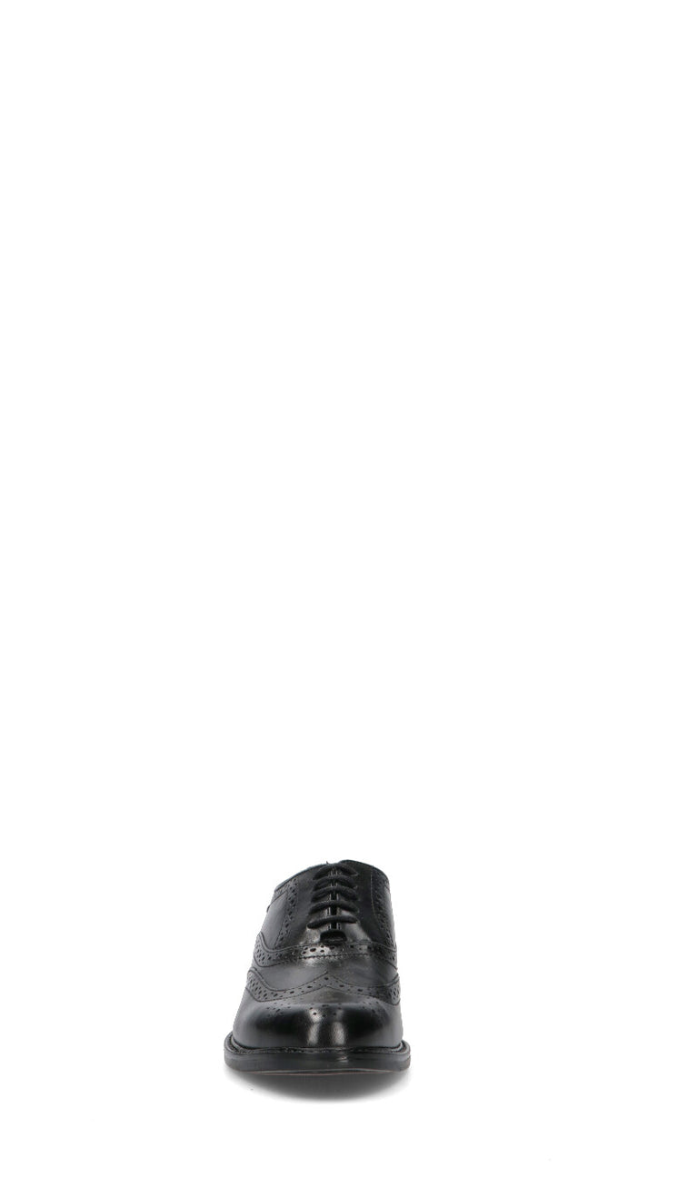 VALLEVERDE Stringata donna nera in pelle
