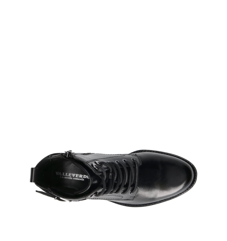 VALLEVERDE Anfibio donna nero in pelle