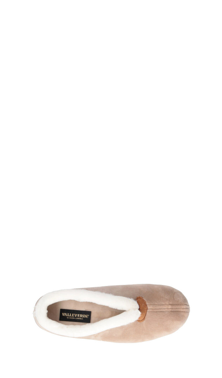 VALLEVERDE Pantofola donna beige