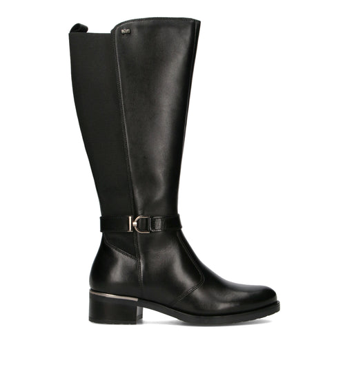 VALLEVERDE Stivale donna nero in pelle
