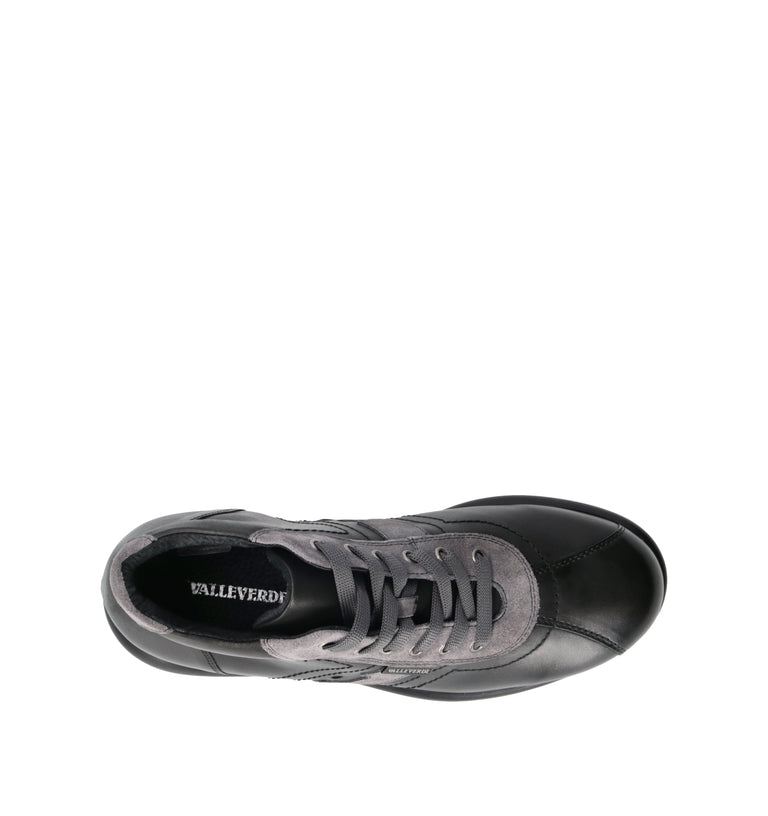 VALLEVERDE Sneaker uomo nera in pelle