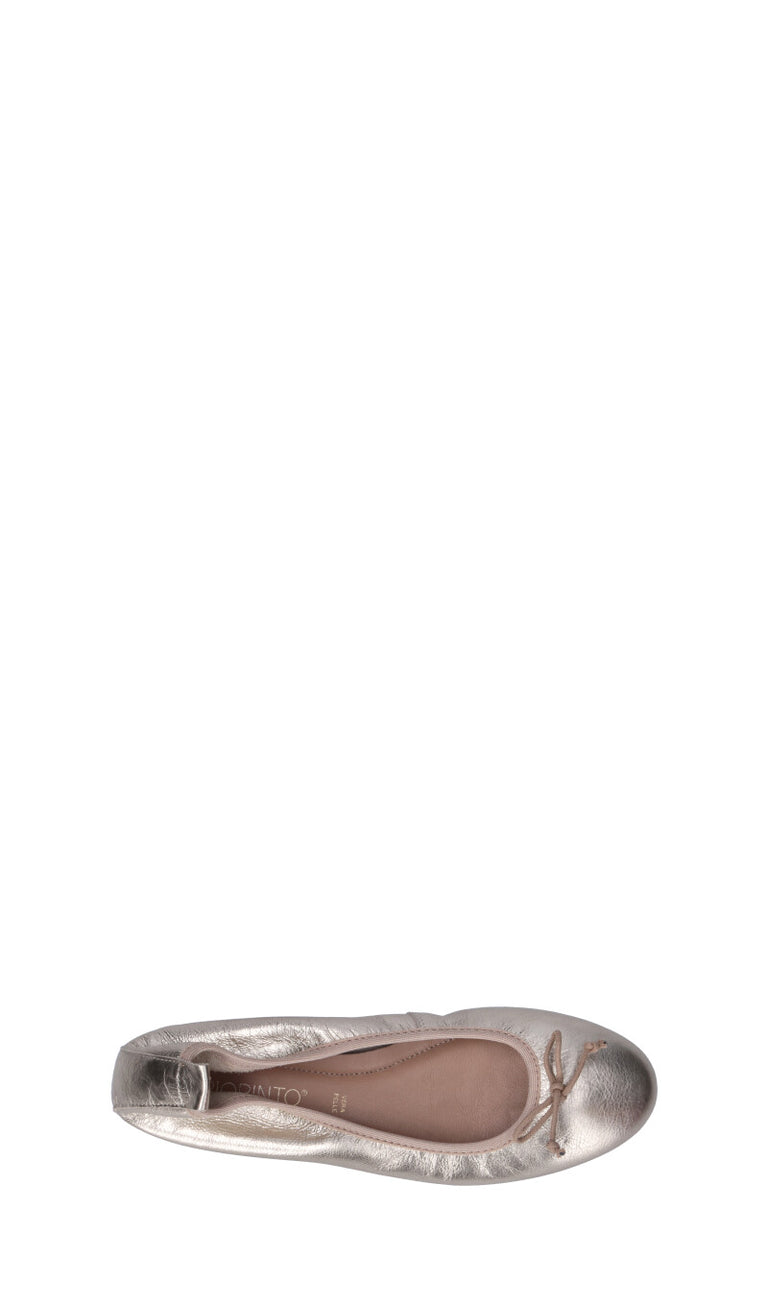 VARIOPINTO Ballerina donna platino in pelle