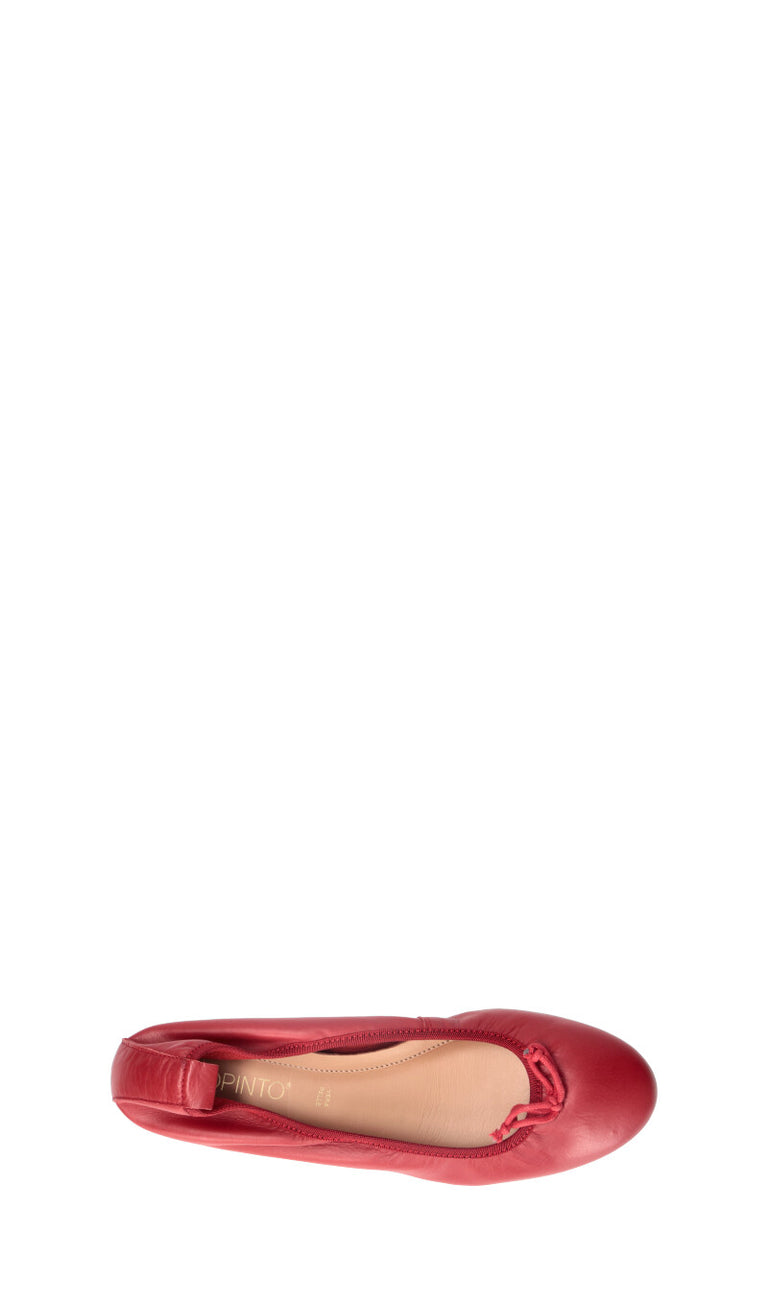VARIOPINTO Ballerina donna rossa in pelle